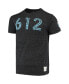 ფოტო #3 პროდუქტის Men's Heathered Black Minnesota United FC Area Code Tri-Blend T-shirt