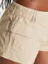 New Look parachute cargo shorts in stone