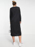 Фото #2 товара Monki jersey midi dress in black