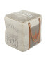 Фото #1 товара Canvas Pouf with Leather Handles, 20" x 20" x 19"