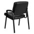 Фото #2 товара Black Leather Executive Side Reception Chair With Black Metal Frame