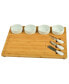 Baxter Bamboo Cheese Board with 4 Bowls and Multifunction Knife