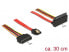 Delock 85515 - SATA 15-pin - 1 x SATA 22 pin - 1 x SATA 7 pin - Male/Female - Multicolor - 6 Gbit/s - Polybag