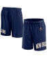 Men's Navy New Orleans Pelicans Free Throw Mesh Shorts