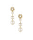 Фото #1 товара Graduating Imitation Pearl Earrings in 18K Gold Plating