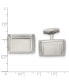 Фото #3 товара Stainless Steel Brushed and Polished Rectangle Cufflinks