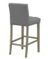 Фото #4 товара Set of 2 Alee Fabric Bar Stool with Tufted Buttons and Wood Legs