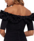 Ruffled Off-the-Shoulder Gown