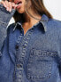 Фото #4 товара Waven denim shirt in acid wash retro blue