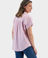 Фото #2 товара Women's Cotton Gauze Popover Collared Top, Created for Macy's