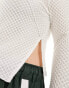 Фото #4 товара ASOS DESIGN Curve long sleeve textured top in off white