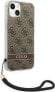 Guess Etui Guess do iPhone 14 6,1" brązowy/brown hardcase 4G Print Strap