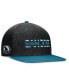 ფოტო #1 პროდუქტის Men's Black/Teal San Jose Sharks Alternate Logo Adjustable Snapback Hat