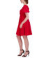 ფოტო #2 პროდუქტის Women's Knot-Front Short-Sleeve Pleated Dress