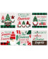 Фото #1 товара Red and Green Holiday Gnomes - Christmas Party Decorations - Drink Coasters 6 Ct