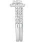 Фото #3 товара GIA Certified Diamond Halo Bridal Set (1-1/2 ct. t.w.) in 14k White Gold