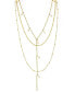 ფოტო #1 პროდუქტის Layered Pearl + Bead Chain Necklace Set