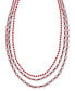 Фото #1 товара Holiday Lane crystal & Bead Layered Collar Necklace, 17" + 3" extender, Created for Macy's
