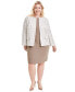 Фото #4 товара Plus Size Plaid Tweed Open-Front Cardigan Jacket