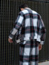 Фото #5 товара Labelrail x Isaac Hudson brushed check wide leg turn-up trousers co-ord in multi