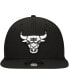 Фото #3 товара Men's Black Chicago Bulls Chainstitch 9fifty Snapback Hat