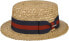 Фото #4 товара Stetson Boater Weizenstrohhut - Naturfarbener Hut mit blau-rotem Ripsband - Klassischer Sommerhut mit UV-Schutz 40+ - Damen & Herren - Frühjahr/Sommer