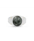 Seraphinite Gemstone Iconic Sterling Silver Men Signet Ring