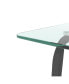 Фото #8 товара Обеденный стол прямоугольный Simplie Fun с черным металлическим каркасом, стеклянный обеденный стол для кухни