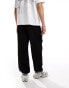 Selected Homme loose fit elasticated waistband ripstop trousers in black