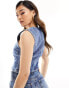 Фото #11 товара Abercrombie & Fitch denim shell top in mid blue