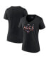 ფოტო #1 პროდუქტის Women's Black Houston Astros 2022 Division Series Winner Locker Room Plus Size V-Neck T-shirt