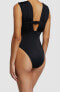 OYE 301853 Women's Black Athena Plunging High-Cut One-Piece Swimsuit Size Medium