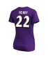 Women's Derrick Henry Purple Baltimore Ravens Plus Size Name Number V-Neck T-Shirt