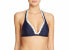 Shoshanna 263482 Women's Halter Scalloped Bikini Top Swimwear Navy Size B/C