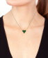 Фото #2 товара EFFY Collection eFFY® Emerald (3/8 ct. t.w.) Heart 18" Pendant Necklace in 14k Gold