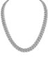 ფოტო #3 პროდუქტის Men's Cubic Zirconia Curb Link 22" Chain Necklace in Sterling Silver