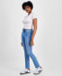 ფოტო #3 პროდუქტის Juniors' Mid-Rise Straight-Leg Jeans