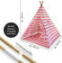 Фото #7 товара Tipi Zelt rosa gestreift 120x120x150cm