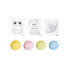 Фото #6 товара JOVI Super Kit Finger Paint Pastel Colors Set Of 4 Jars Of 35ml + 20 Stencils