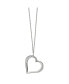 Фото #1 товара Chisel preciosa Crystal Heart Slide Cable Chain Necklace
