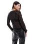 Фото #2 товара ONLY sheer mesh cardigan in black