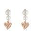 Romantic bronze earrings with beads Icona LJ1697