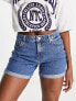 Фото #1 товара New Look boyfriend denim shorts in washed blue