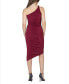 ფოტო #2 პროდუქტის Women's One Shoulder Ruched Bodycon Dress