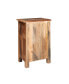 Eco-Friendly Carved Side Table With Storage