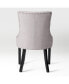 Фото #7 товара Upholstered Wingback Button Tufted Dining Chair