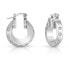 Steel hoop earrings with crystals Hoops Don`t Lie JUBE01487JWRHT/U