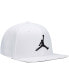 Фото #8 товара Men's White Jumpman Pro Logo Snapback Adjustable Hat