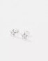 Фото #3 товара Kingsley Ryan sterling silver 6mm crystal star stud earrings in silver