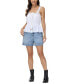 ფოტო #5 პროდუქტის Women's Cotton Lace-Trim Peplum Tank